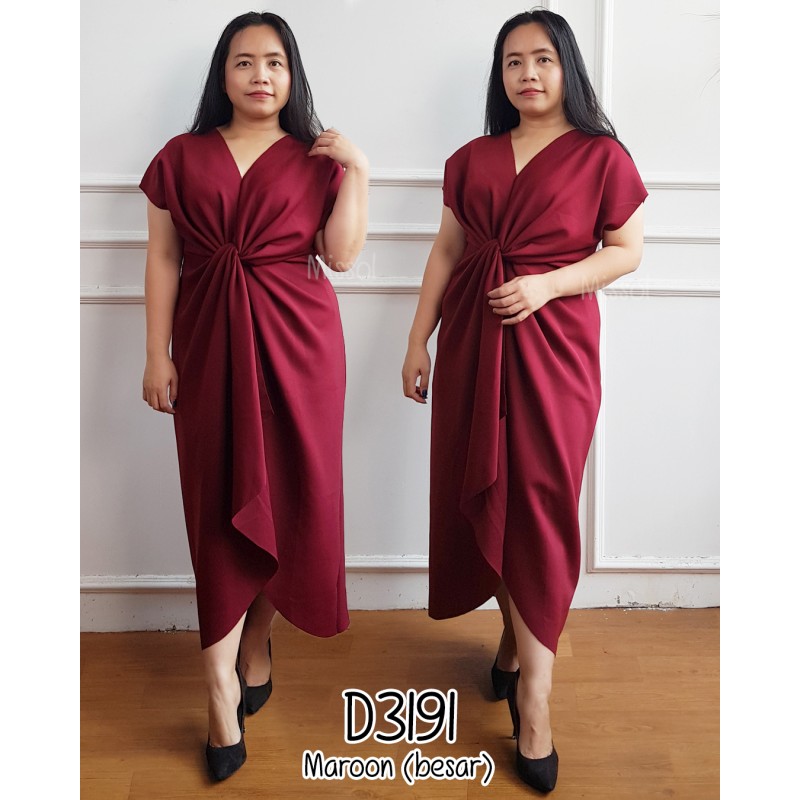 D3191 front twisted dress